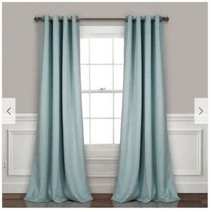 Pair of Blue Lush Decor Blackout Curtains 84x52". Buy both pairs for a discount!